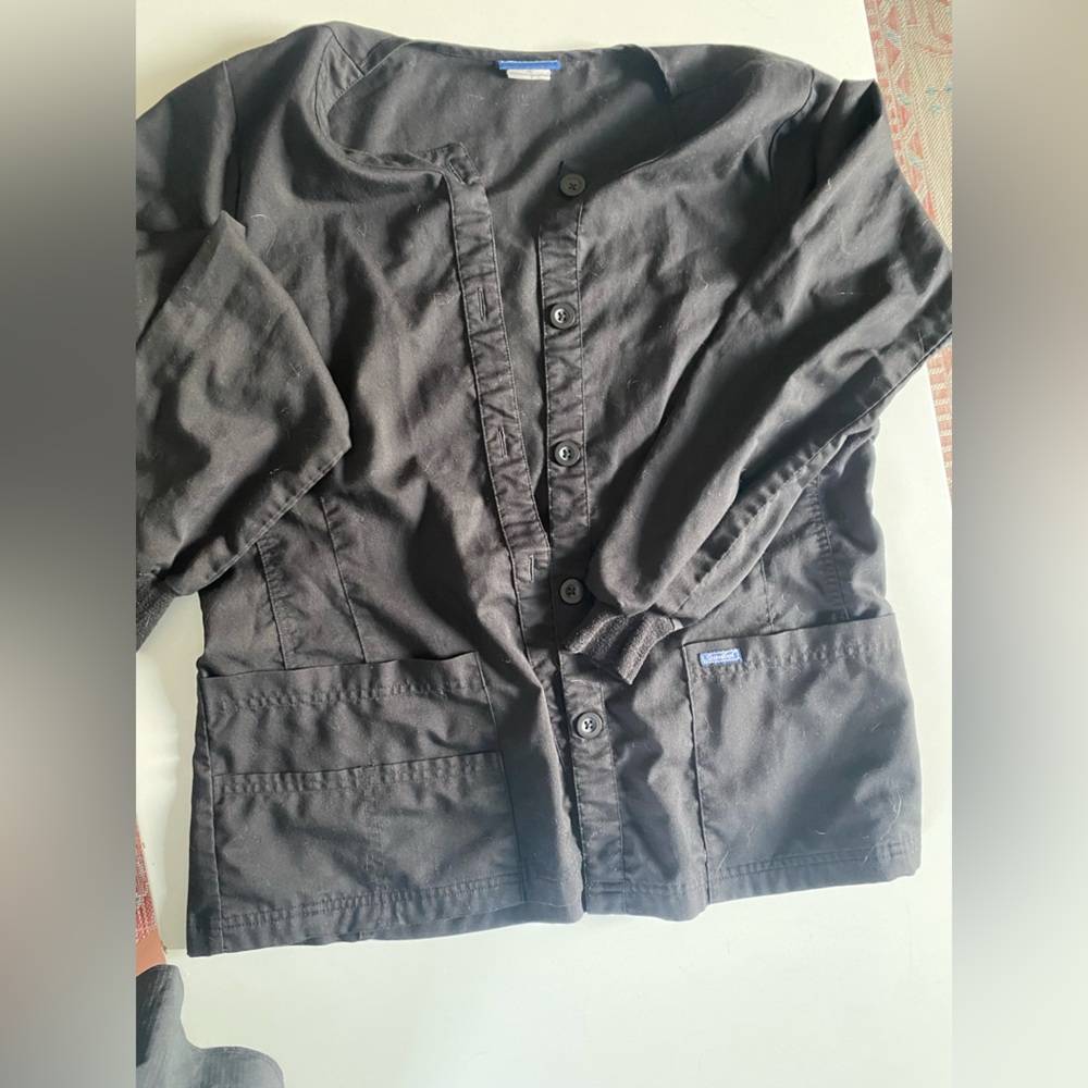 Sanibel black Scrub Jacket